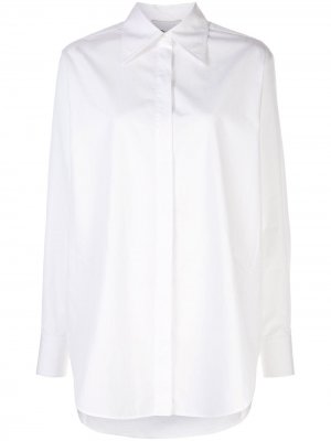 Поплиновая рубашка с широким воротником 3.1 Phillip Lim. Цвет: белый