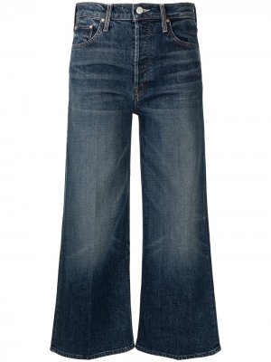 Укороченные джинсы широкого кроя с завышенной талией MOTHER. Цвет: синий