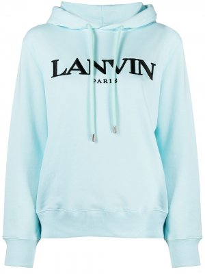 Худи с вышитым логотипом LANVIN. Цвет: синий