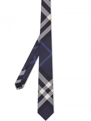 Классический галстук в клетку Burberry. Цвет: синий