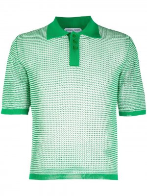 Трикотажная рубашка поло Bottega Veneta. Цвет: зеленый