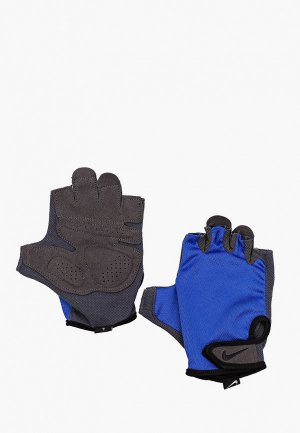 Перчатки для фитнеса Nike. Цвет: синий