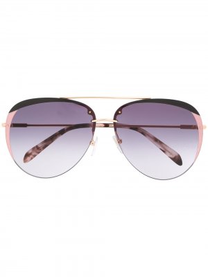 Солнцезащитные очки-авиаторы Emilio Pucci. Цвет: розовый