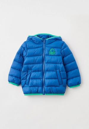 Куртка утепленная United Colors of Benetton. Цвет: синий