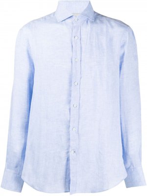 Рубашка строгого кроя Brunello Cucinelli. Цвет: синий
