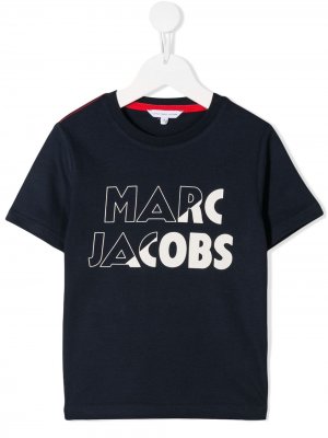 Футболка с логотипом Little Marc Jacobs. Цвет: синий