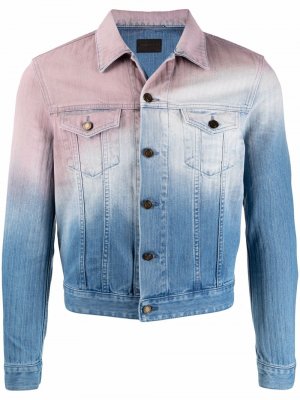 Джинсовая куртка с эффектом градиента Saint Laurent. Цвет: синий