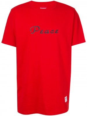 Футболка Peace Supreme. Цвет: красный
