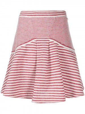 Трикотажная юбка в полоску Chanel Pre-Owned. Цвет: красный
