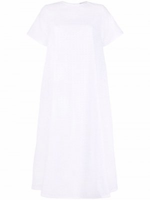 Платье с перфорацией 12 STOREEZ. Цвет: белый