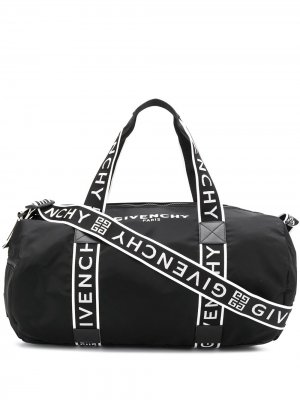 Дорожная сумка с логотипом Givenchy. Цвет: черный