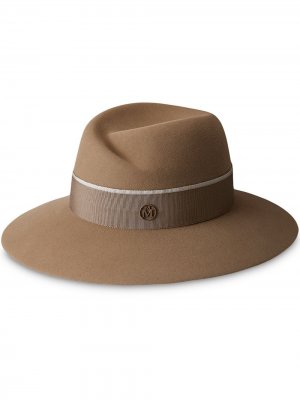 Шляпа-федора Virginie Maison Michel. Цвет: коричневый