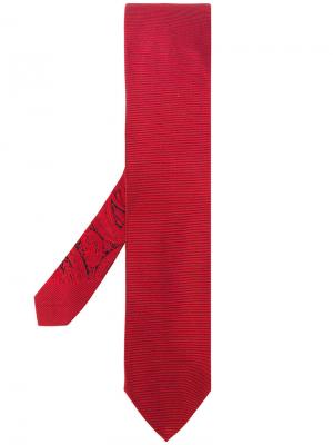 Фактурный галстук в полоску Etro. Цвет: красный