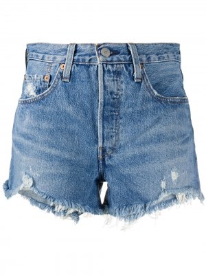 Levis джинсовые шорты с эффектом потертости Levi's. Цвет: синий