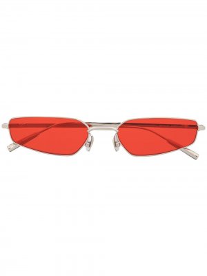 Солнцезащитные очки в прямоугольной оправе AMBUSH. Цвет: серебристый