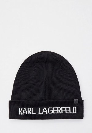 Шапка Karl Lagerfeld. Цвет: черный