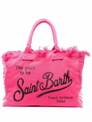 Пляжная сумка с логотипом Mc2 Saint Barth. Цвет: розовый