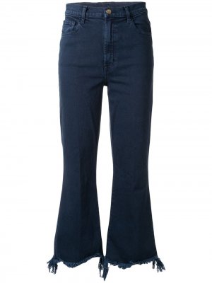 Расклешенные джинсы с эффектом потертости J Brand. Цвет: синий