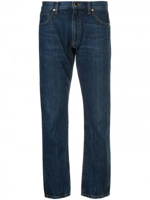 Прямые джинсы средней посадки Khaite. Цвет: синий