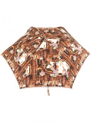 Зонт с принтом лиц Jean Paul Gaultier Pre-Owned. Цвет: коричневый