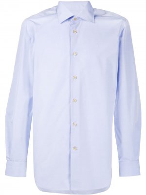 Рубашка с заостренным воротником Kiton. Цвет: синий