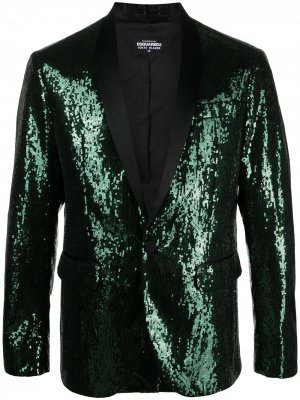 Пиджак с пайетками Dsquared2. Цвет: зеленый