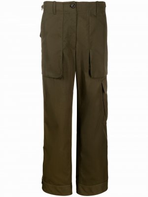Прямые брюки карго Helmut Lang. Цвет: зеленый