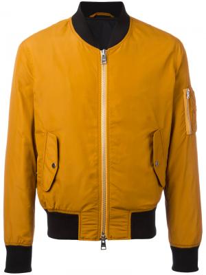 Куртка-бомбер на молнии Ami Alexandre Mattiussi. Цвет: оранжевый