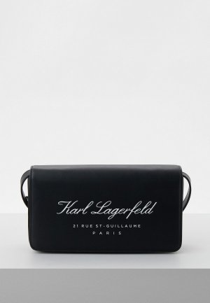 Сумка и брелок Karl Lagerfeld. Цвет: черный