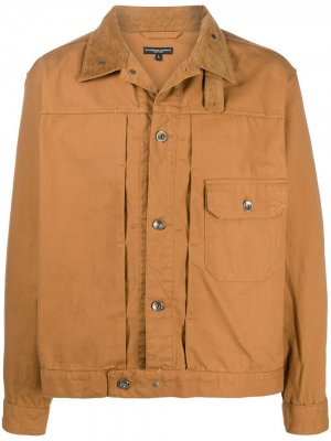 Куртка-рубашка с длинными рукавами и вставками Engineered Garments. Цвет: коричневый