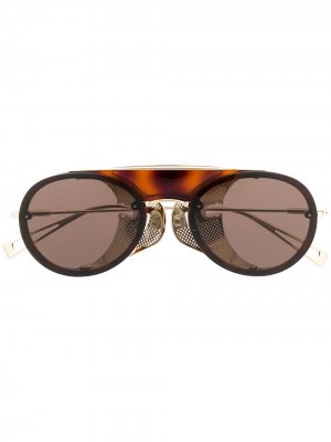 Солнцезащитные очки-авиаторы Max Mara. Цвет: коричневый