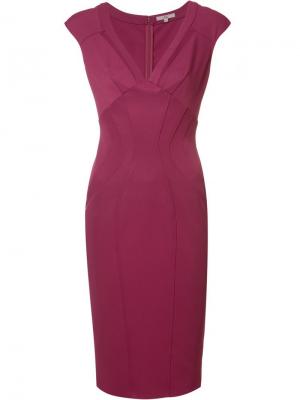 Вечернее платье Joni Zac Posen. Цвет: розовый и фиолетовый