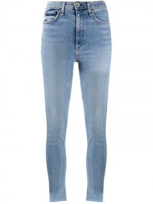 Узкие джинсы Nina с завышенной талией Rag & Bone. Цвет: синий