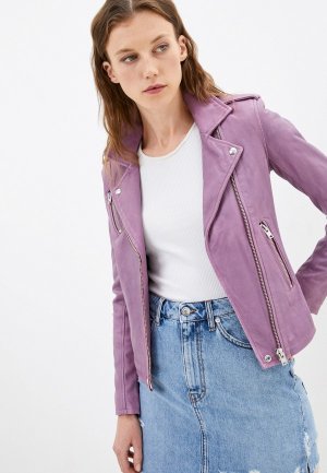 Куртка кожаная Iro. Цвет: фиолетовый