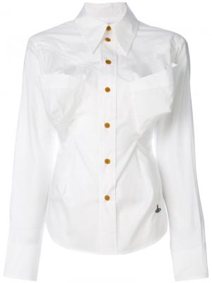 Рубашка с большими карманами Vivienne Westwood. Цвет: белый