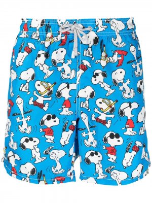 Плавки-шорты с принтом Snoopy Mc2 Saint Barth. Цвет: синий