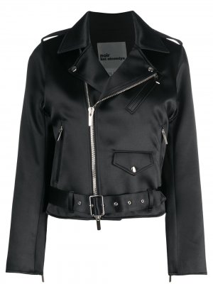 Атласная байкерская куртка Comme Des Garçons Noir Kei Ninomiya. Цвет: черный