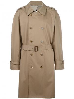 Классическое пальто-тренч Maison Margiela. Цвет: коричневый