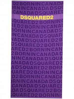 Полотенце с логотипом Dsquared2. Цвет: фиолетовый