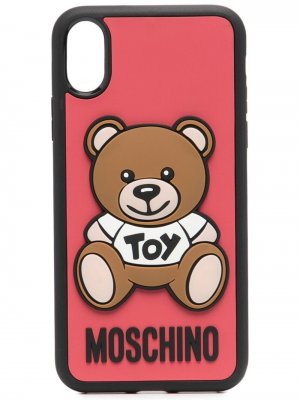Чехол Teddy Bear для iPhone XS/X Moschino. Цвет: красный