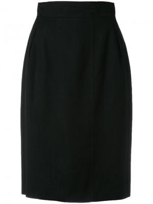 Классическая юбка-карандаш Chanel Pre-Owned. Цвет: черный