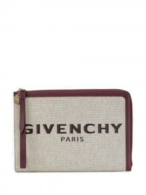 Клатч на молнии с логотипом Givenchy. Цвет: нейтральные цвета