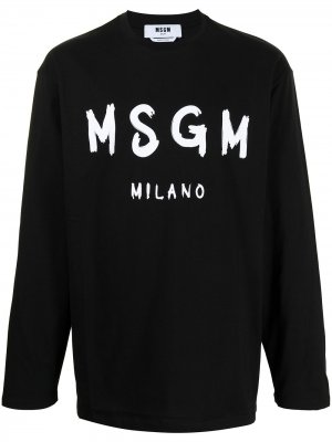 Толстовка с логотипом MSGM. Цвет: черный