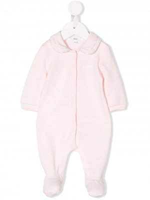 Пижама с воротником Питер Пэн BOSS Kidswear. Цвет: розовый