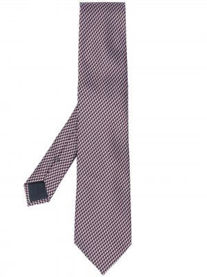 Жаккардовый галстук с узором Ermenegildo Zegna. Цвет: розовый