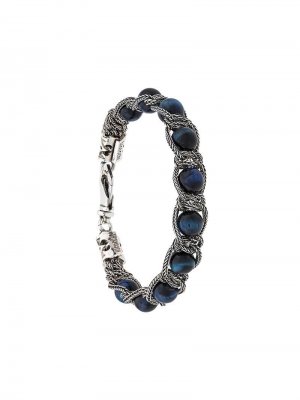 Beaded chain bracelet Emanuele Bicocchi. Цвет: синий