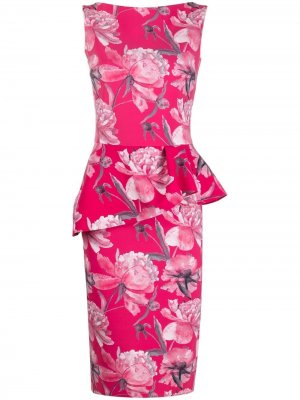 Платье миди с цветочным принтом Le Petite Robe Di Chiara Boni. Цвет: розовый