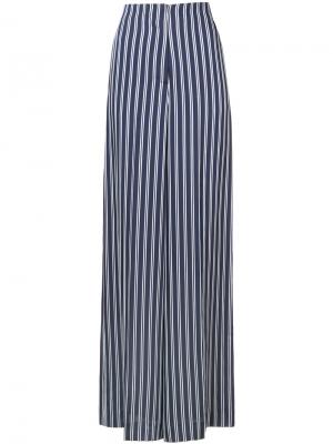 Широкие полосатые брюки Dvf Diane Von Furstenberg. Цвет: синий