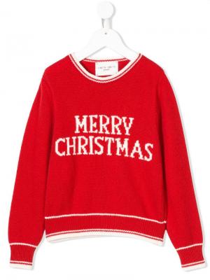 Свитер Merry Christmas Alberta Ferretti Kids. Цвет: красный