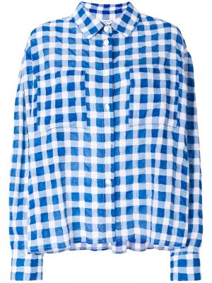 Рубашка с узором в стиле оверсайз Natasha Zinko. Цвет: синий